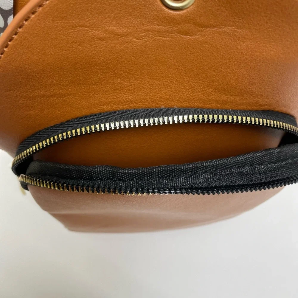 NWT Tan Backpack with Scarf Accent